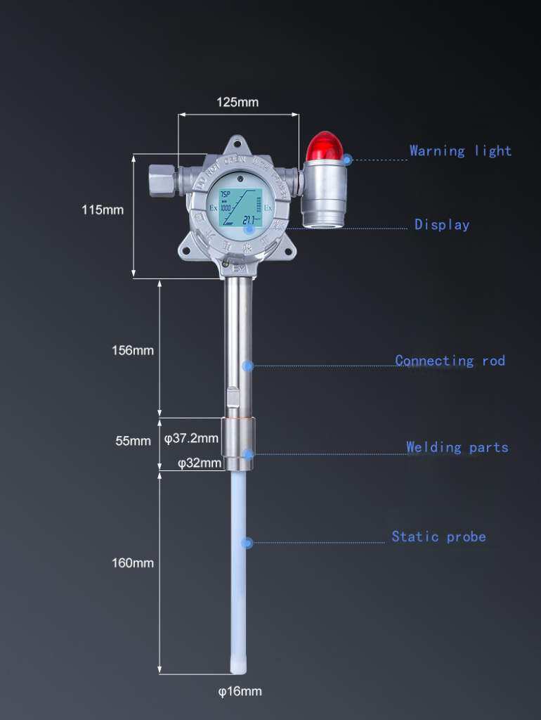 Insertion-type-Triboelectric In-line Dust Monitor size