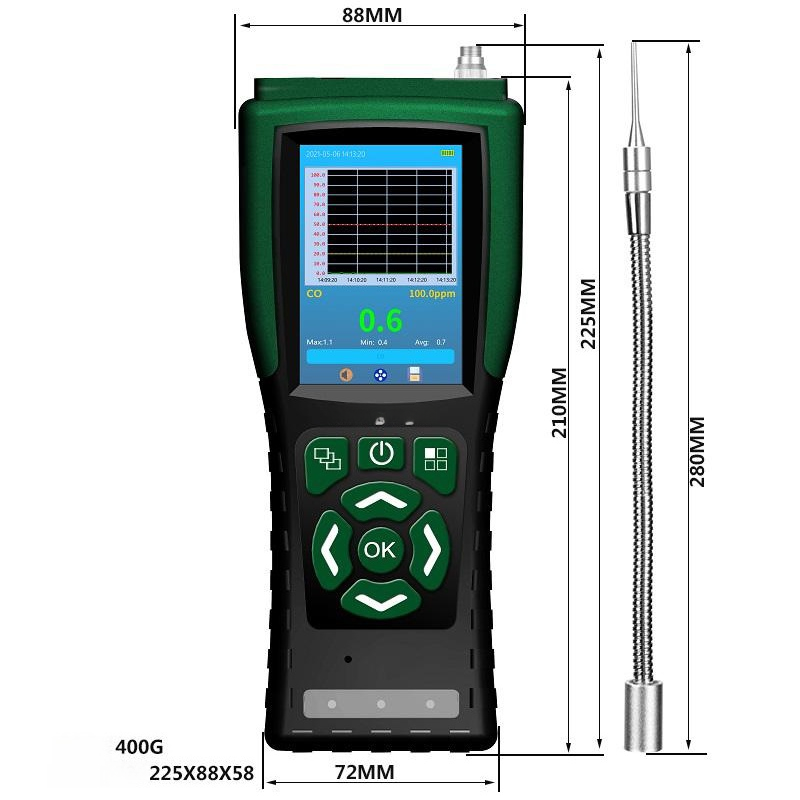 Portable-Gas-Detector-dimensions