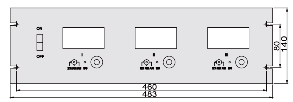 10FA-XS Flow Display Controller Multi-Channel Outline Dimensions