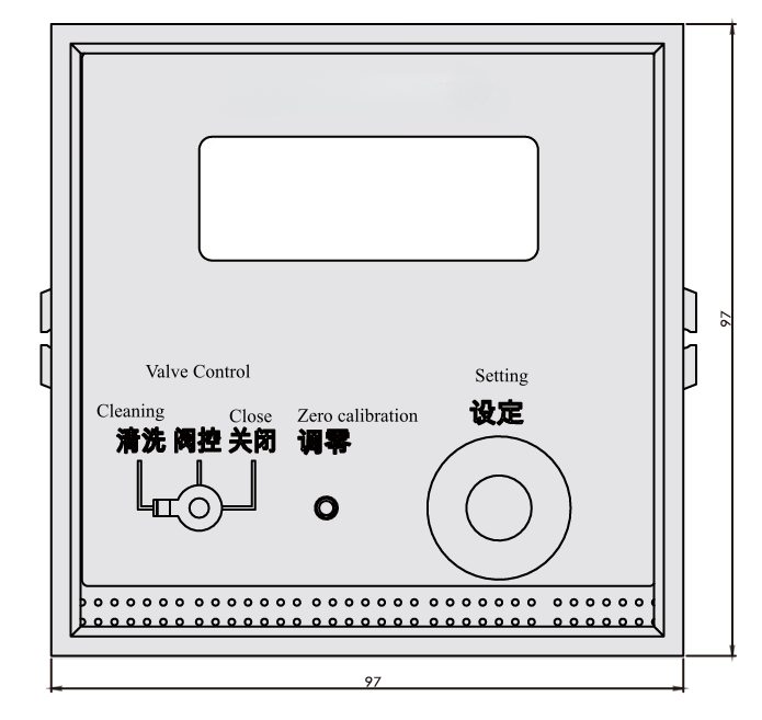 10FA-XS Flow Display Controller Single-Channel Outline Dimensions
