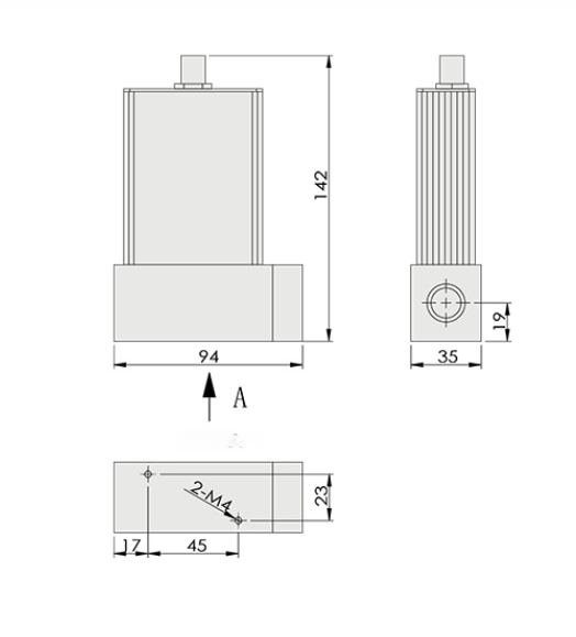 Base for High Temperature Thermal Mass Flow Controller