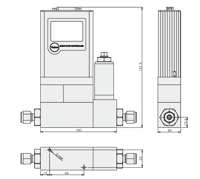 SI-10L-LC Liquid Flow Controller Low-range size