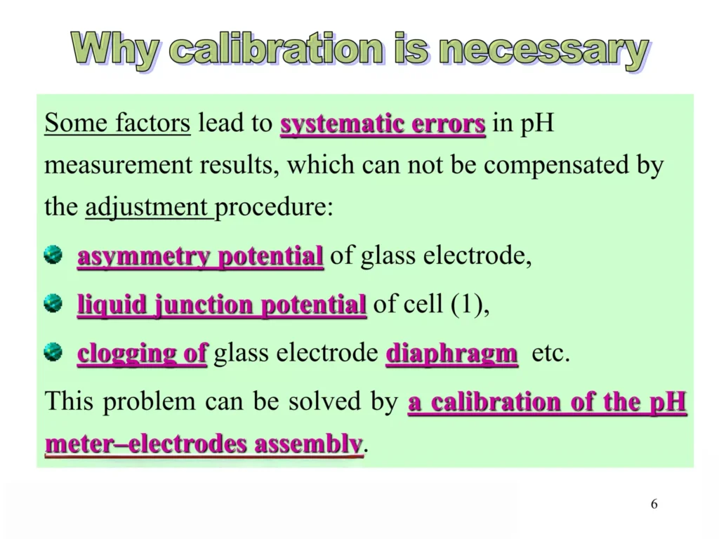 why pH sensor calibration is necessary