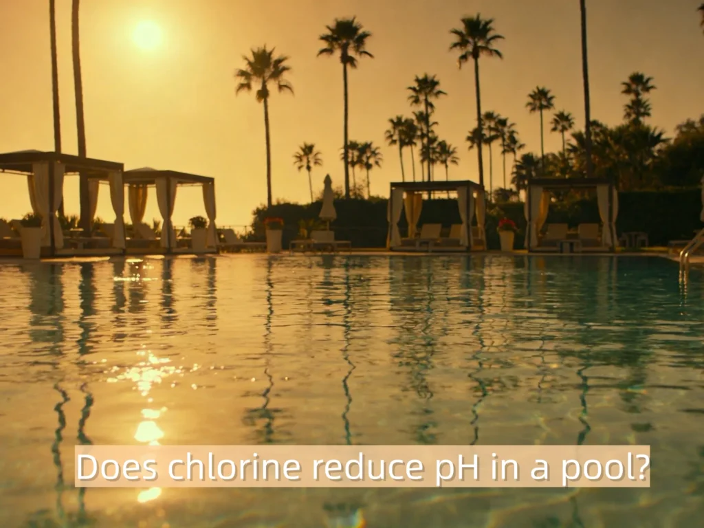 does chlorine reduce ph in a pool